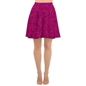 Viva Magenta Floral Skater Skirt (XS-3XL)