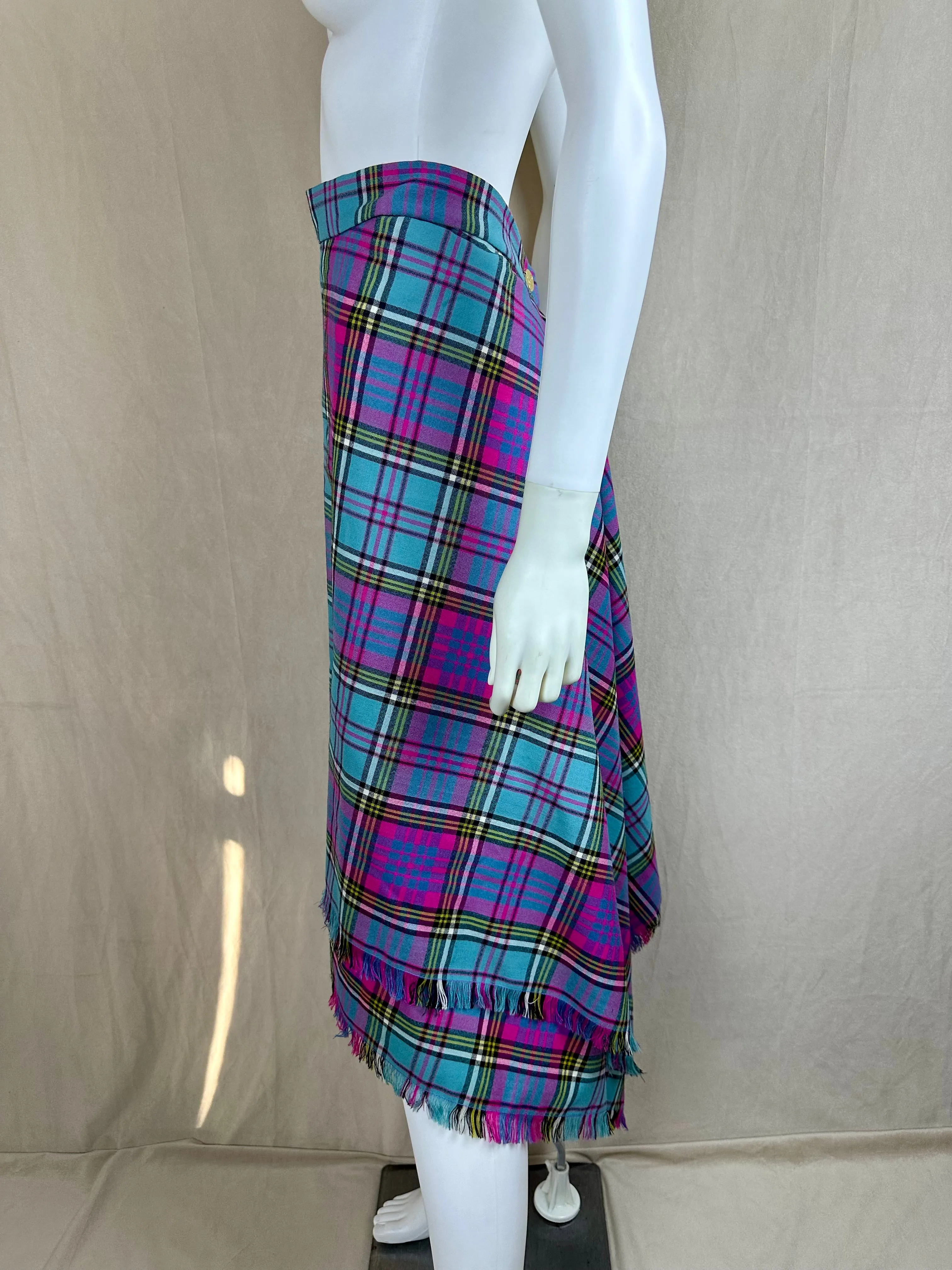 Vivienne Westwood FW 1993 Tartan Wrap Skirt