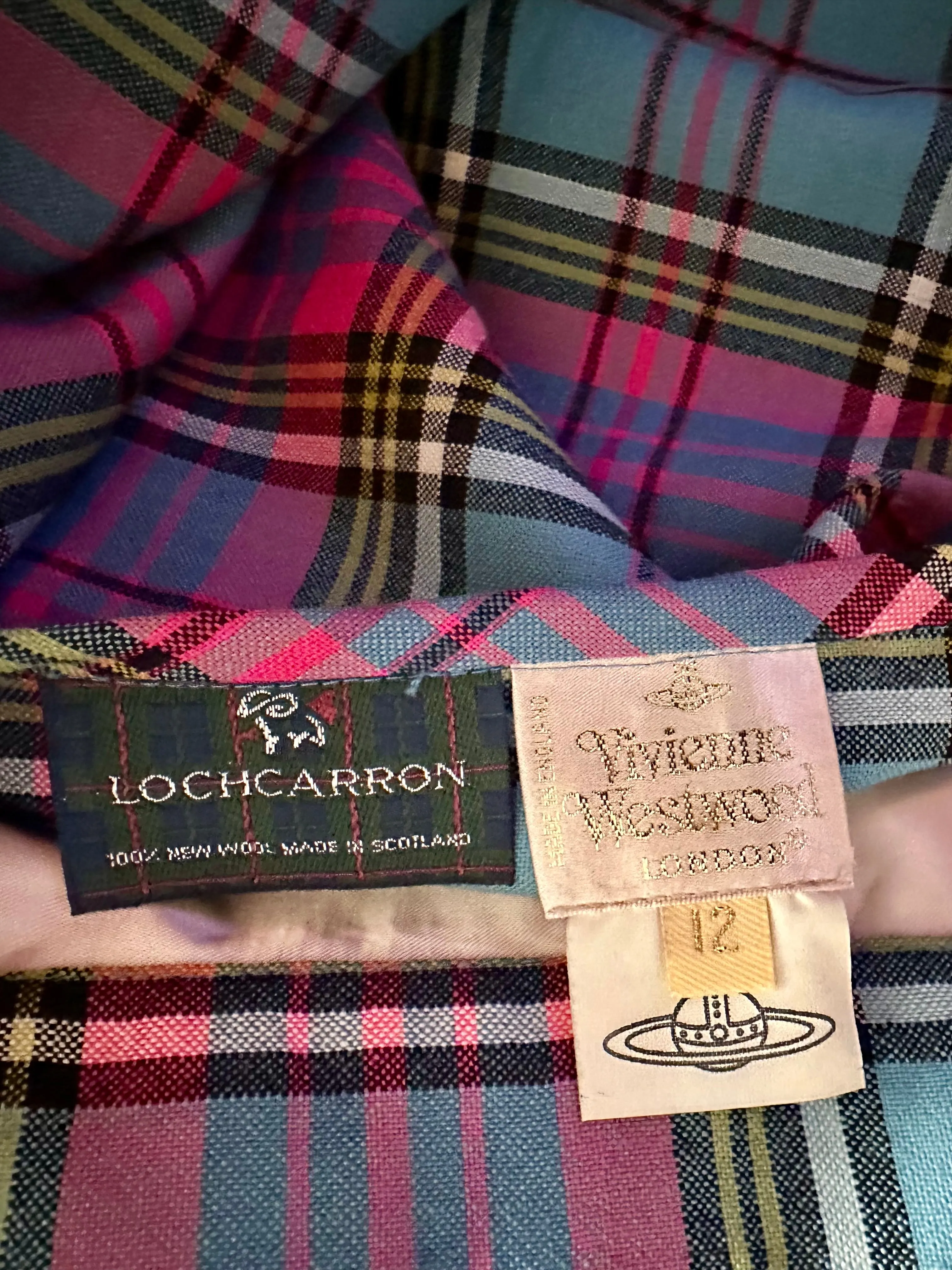 Vivienne Westwood FW 1993 Tartan Wrap Skirt