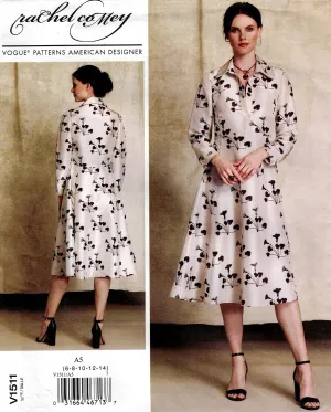 Vogue American Designer 1511 RACHEL COMEY Womens Evening Pullover High Waisted Dress Out Of Print Sewing Pattern Sizes 6 - 14 UNCUT Factory Folded