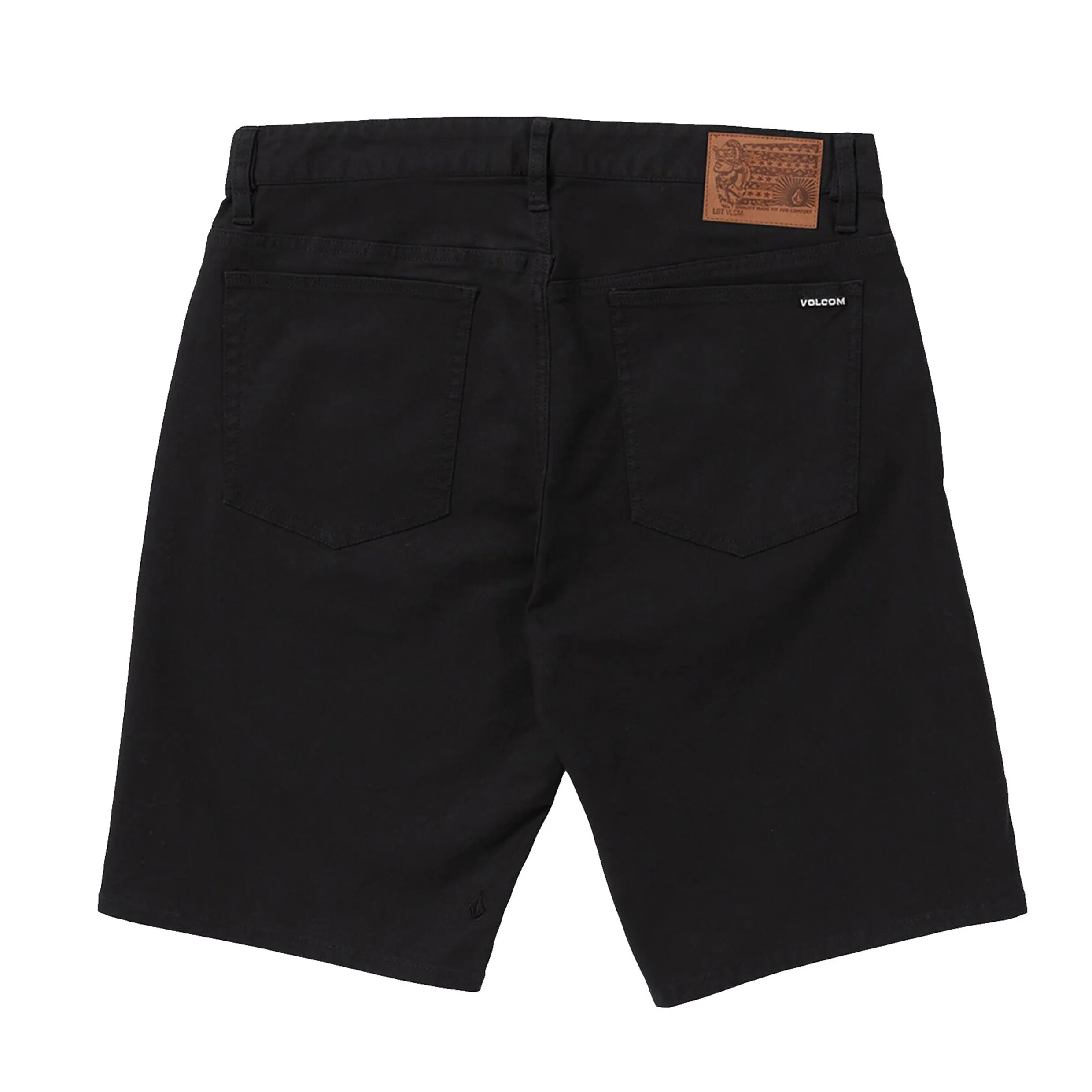 VOLCOM MODOWN CANVAS 5 POCKET SHORT BLACK