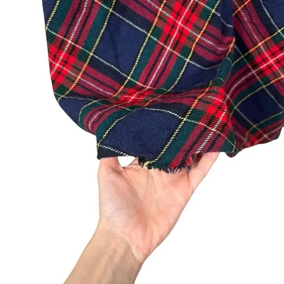 VTG 60s Red Tartan Plaid Full‎ Maxi Skirt Junior Mates by Classic of Boston Sz S