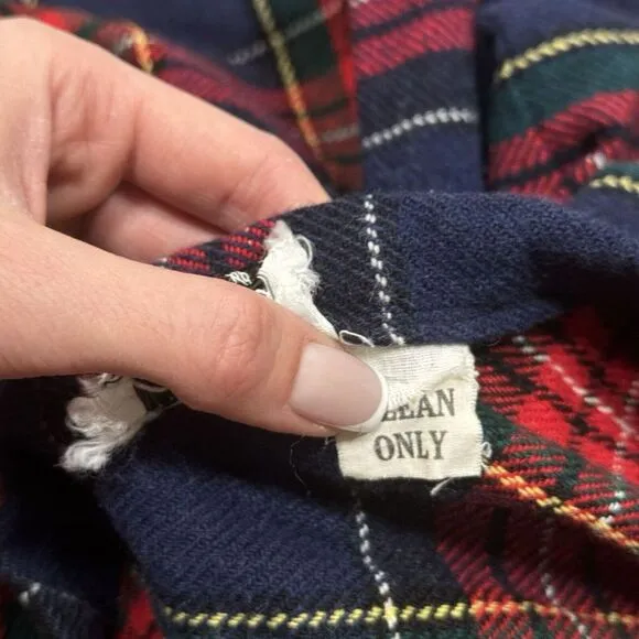 VTG 60s Red Tartan Plaid Full‎ Maxi Skirt Junior Mates by Classic of Boston Sz S