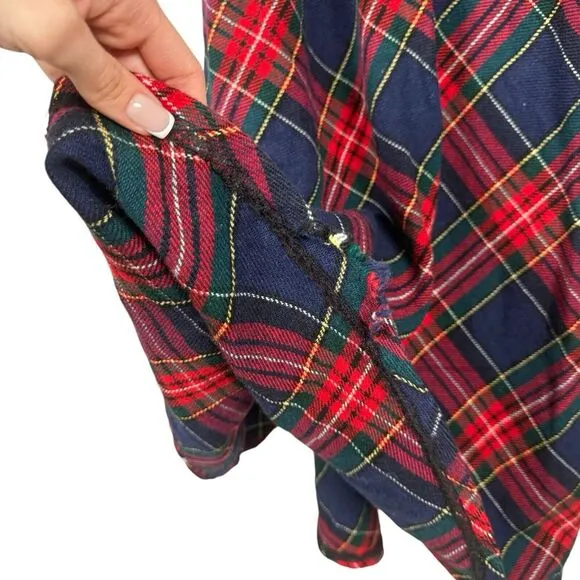 VTG 60s Red Tartan Plaid Full‎ Maxi Skirt Junior Mates by Classic of Boston Sz S