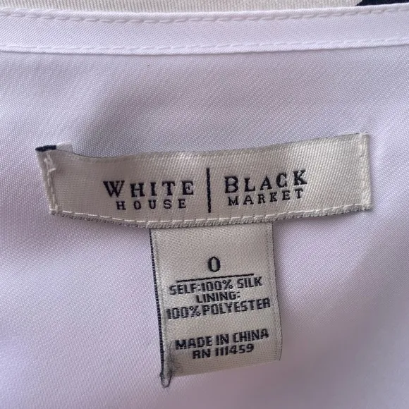 White House Black Market 100% silk A-line mini skirt size 0