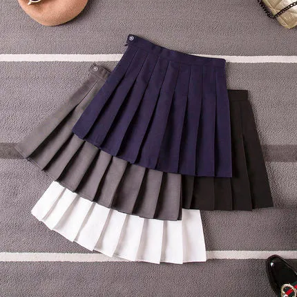 Winter wool Thicken  high waist plaid skirt KF25066