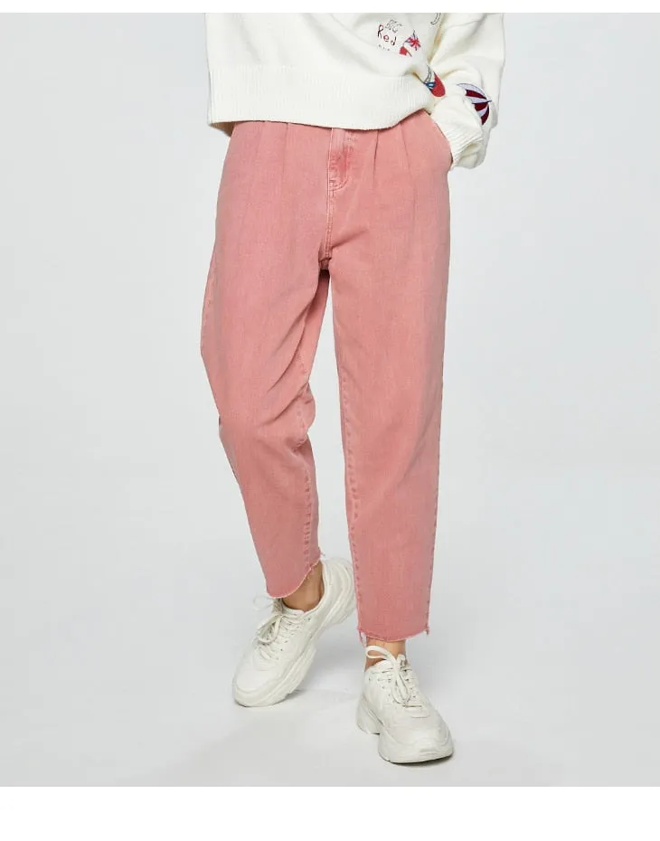 Women's 100% Cotton Old School Loose Jeans