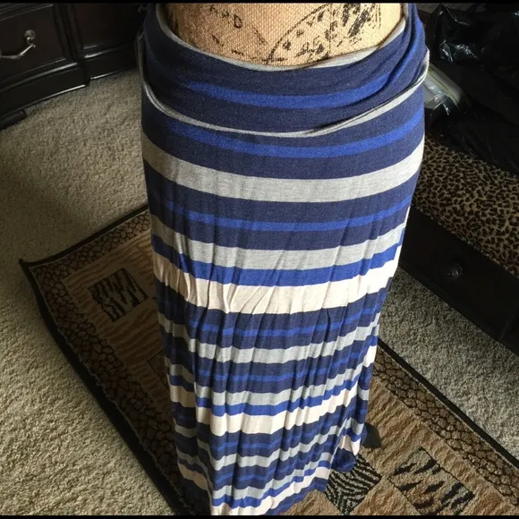 Women’s Striped Maxi Top &amp; Skirt Set
