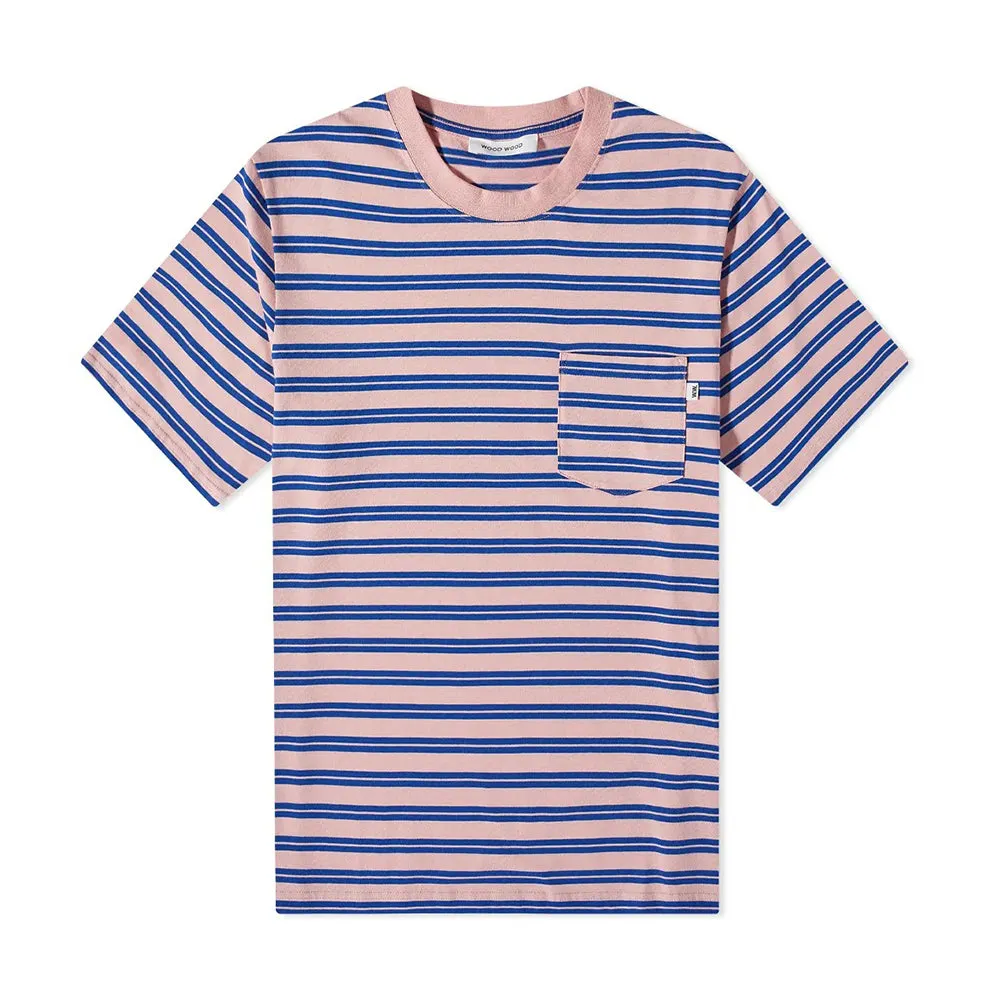 Wood Wood Men Bobby Striped T-Shirt Dusty Pink