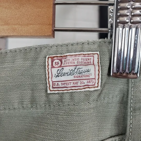 Y2K Levi Utility Denim Maxi Skirt size 4 Misses Sage Green