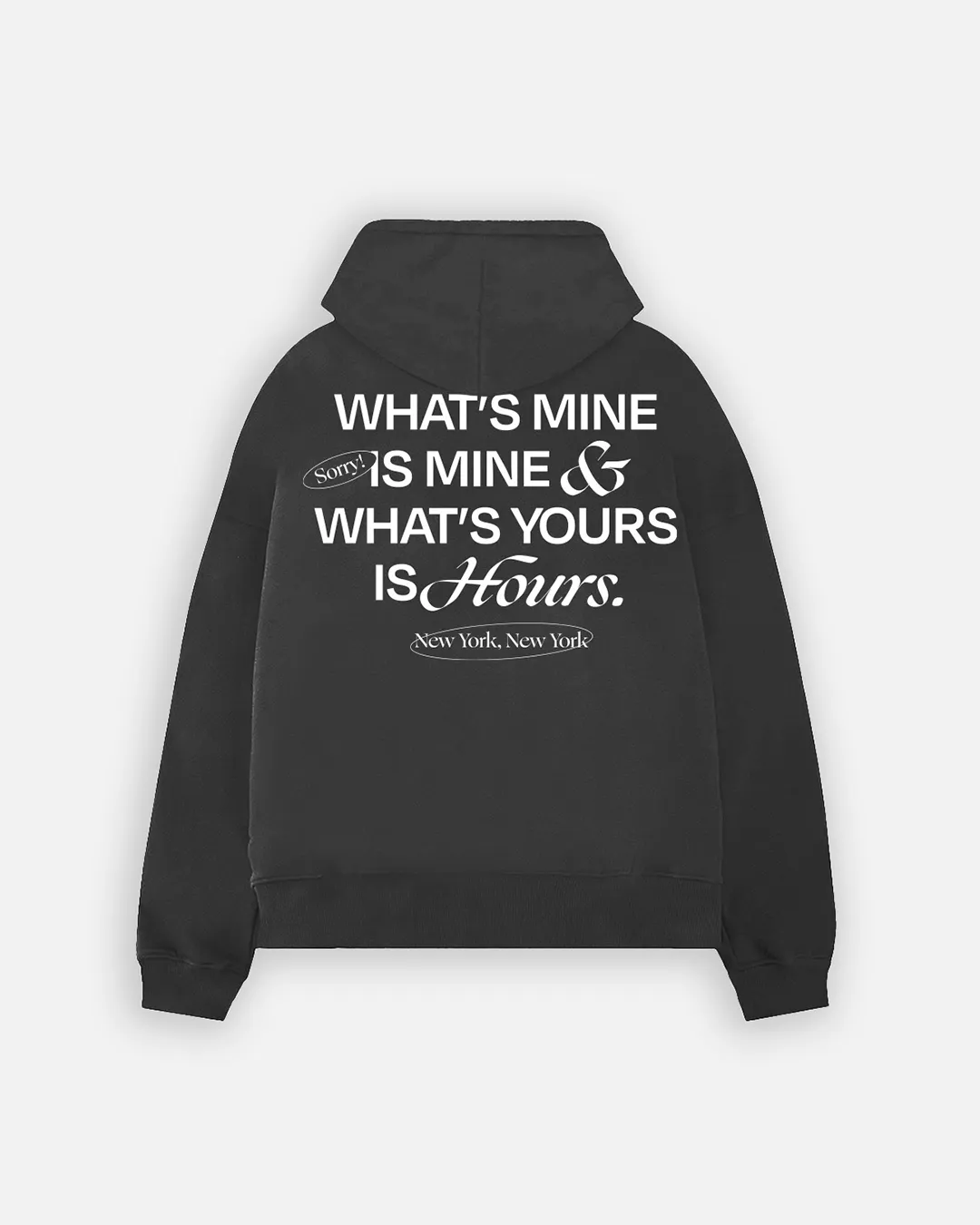 Yours is Hours Hoodie - Charcoal