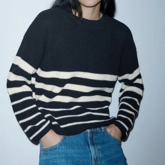 Zara Striped Knit Sweater