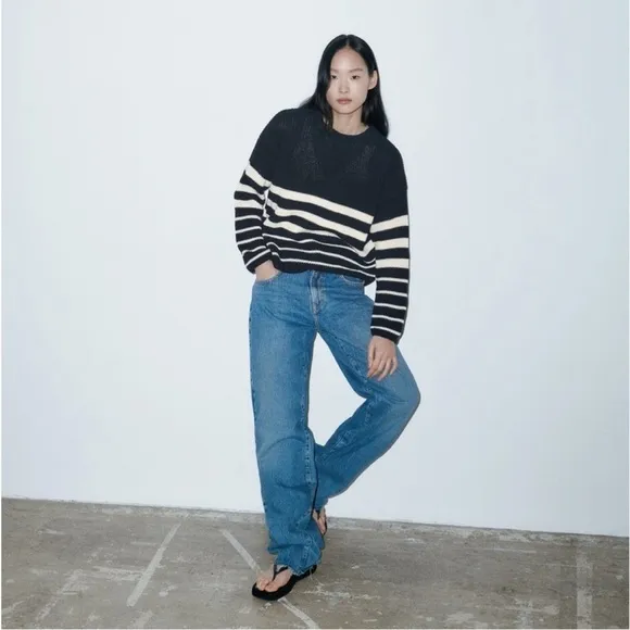Zara Striped Knit Sweater