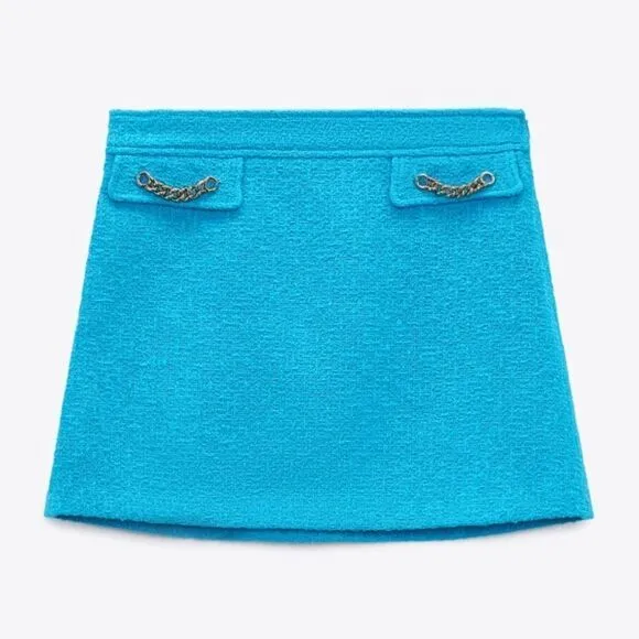Zara chain trim mini skirt