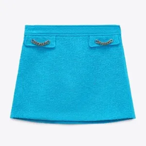 Zara chain trim mini skirt