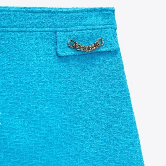 Zara chain trim mini skirt